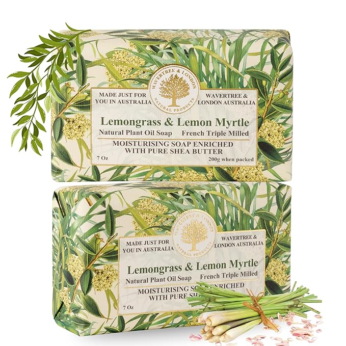 Wavertree & London Lemongrass & Lemon Myrtle Scented Natural Soap, 7oz by AustralianNaturalSoap