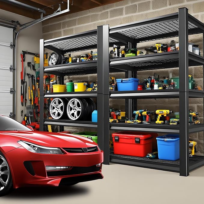 Garage Shelving, Heavy Duty Garage Storage Shelves, Metal Shelving Unit - Image 2