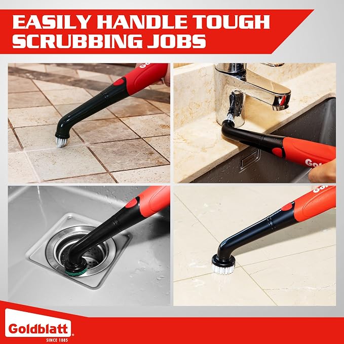 Goldblatt Electric Spin Scrubber Cordless 18-Piece Kit, Power Scrubber - Image 8