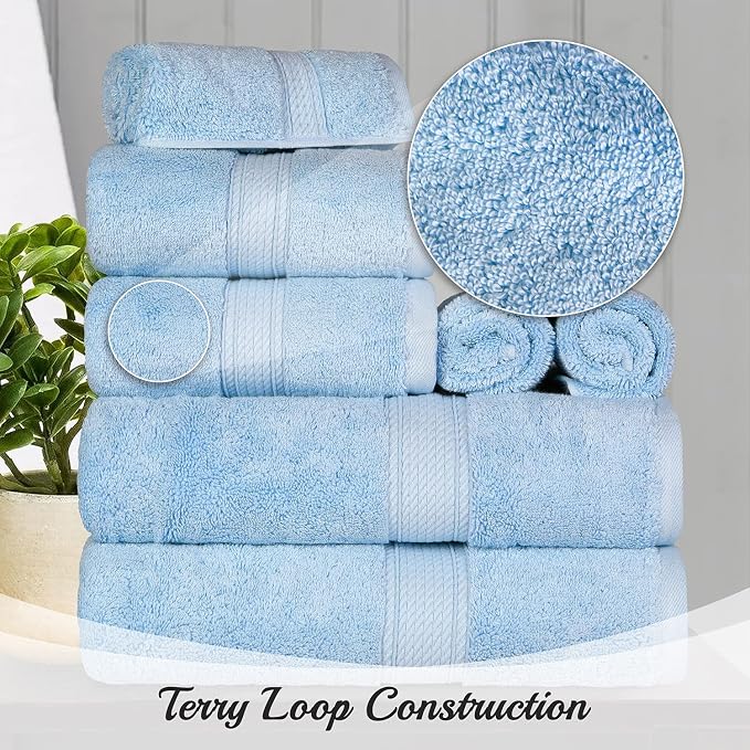 BLUENILEMILLS Madison Egyptian Cotton Towels, Towel Set - Image 8