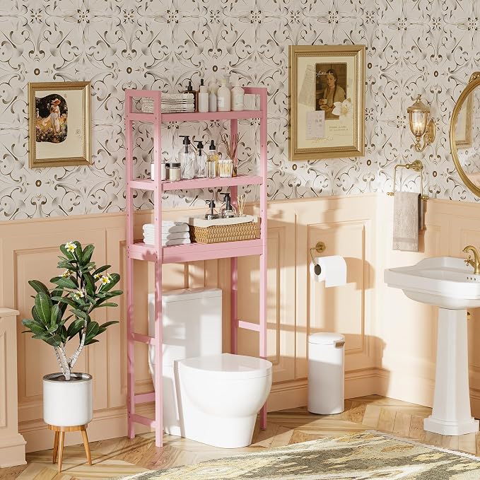 SMIBUY Bathroom Storage Shelf, Bamboo Over-The-Toilet Organizer Rack, - Image 7