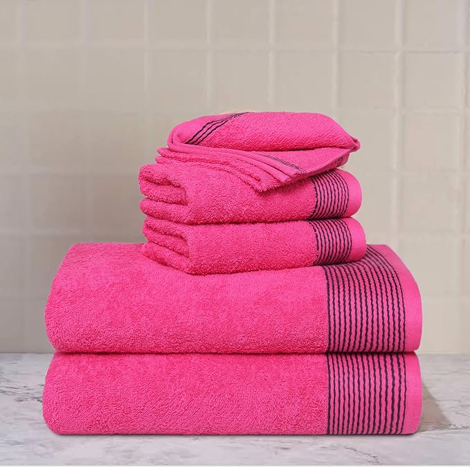 Belizzi Home 100% Cotton Ultra Soft 6 Pack Towel Set, Contains 2 Bath Towels - Image 2