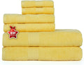 Ample Decor 100% Cotton 6 Piece Bathroom Towels Set, 2 Bath Towels, 2 Hand by AmpleDecor
