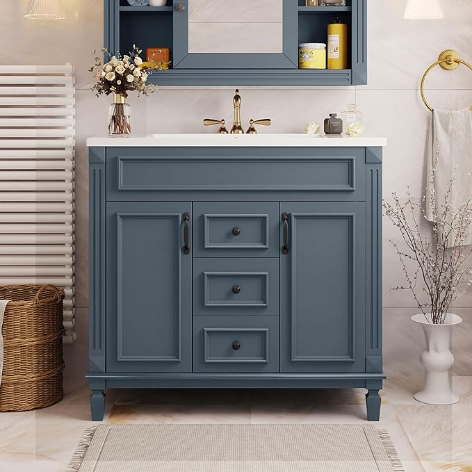 Merax 36” Bathroom Vanity with Sink, Freestanding Single Bathroom Sink Vanity - Image 3