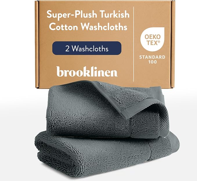 Brooklinen Super-Plush Turkish Cotton Washcloths by Brooklinen