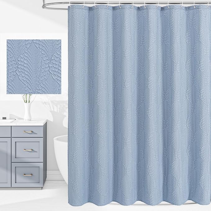 Gibelle Fog Blue Shower Curtain by Gibelle
