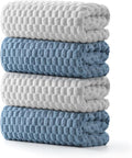 REDKISS Microfiber Bath Towels Set of 4-27x55 Inch Large Waffle Bath Towels by REDKISSOnline
