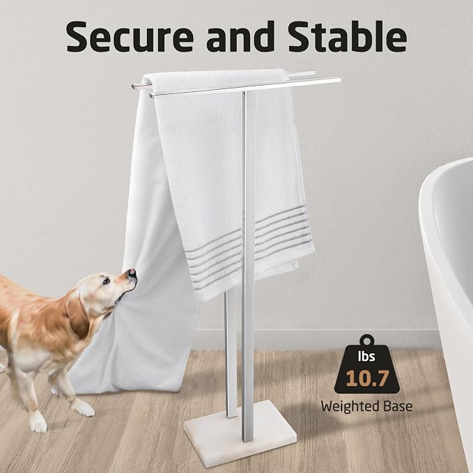KES 43'' H Standing Towel Rack for Bathroom, Free Standing Towel Rack Floor - Image 4