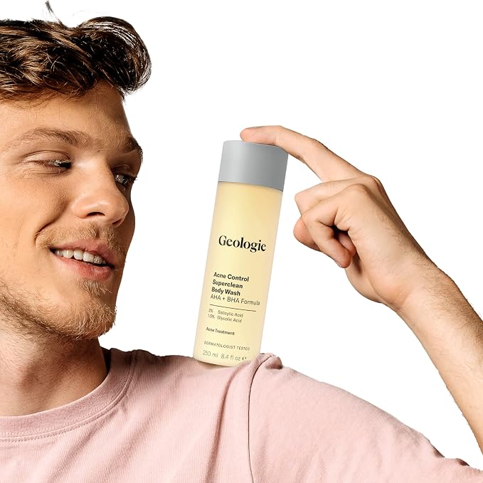 Geologie Acne Control Body Wash | Exfoliating AHA + BHA Cleanser - Image 6