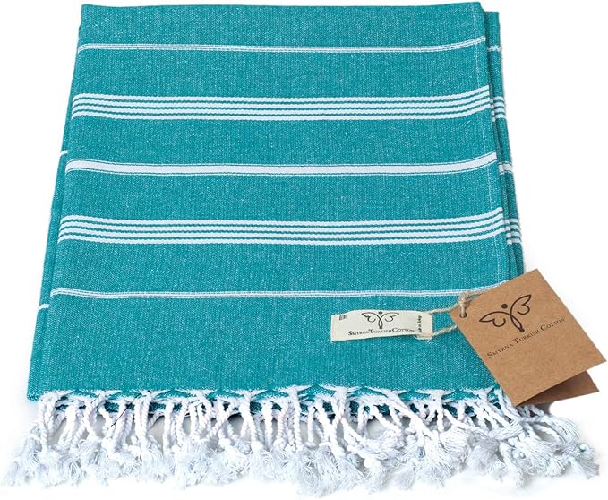 SMYRNA TURKISH COTTON Classical Series Turkish Hand Towels Set of 2, 18x30 inch - Image 5