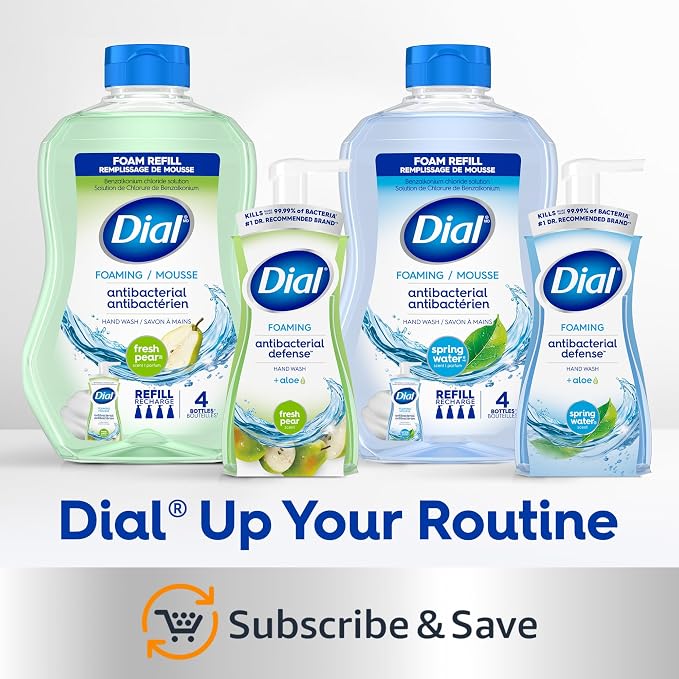 Dial Antibacterial Defense Foaming Hand Soap + Aloe, Fresh Pear Scent, 30 Fl Oz - Image 10