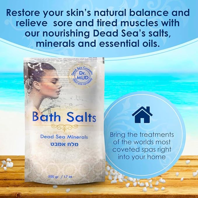 Natural Dead Sea Salt 100% Mineral-Rich Bath Soak, More Minerals Than Epsom Salt - Image 3