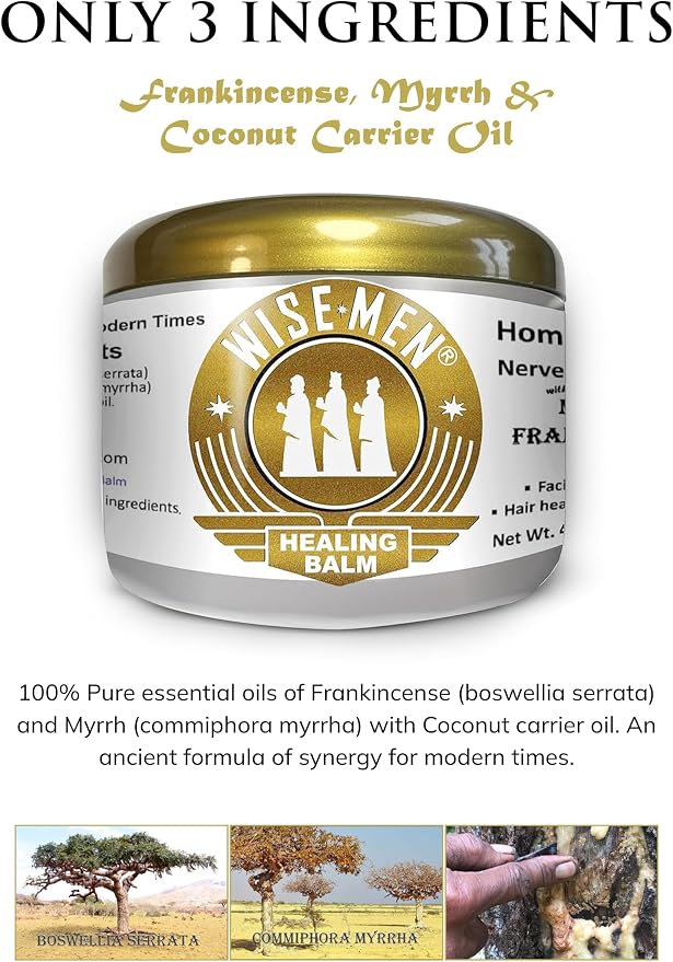 Wise Men Healing Balm with Myrrh and Frankincense Essential Oils with Soothing - Image 5