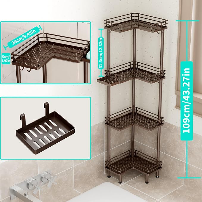 HapiRm Corner Shower Caddy Organizer - Image 5