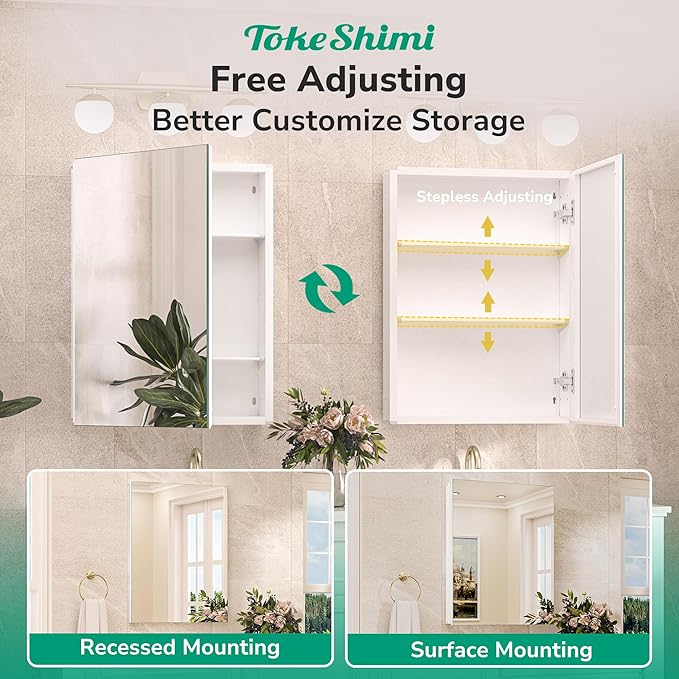 TokeShimi 40x32 Bathroom Medicine Cabinet - Image 7