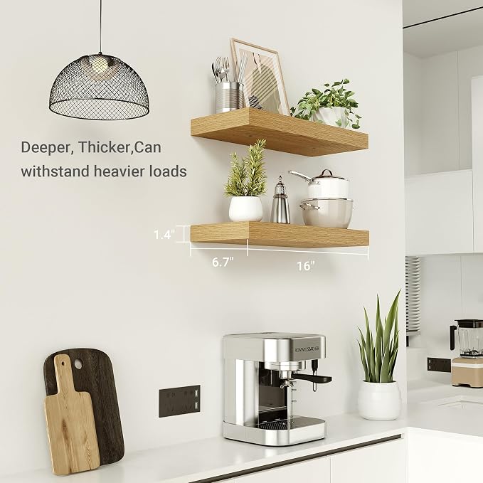 Vivelove Floating Shelves for Wall Mounted, 16 inchs Shelf for Small Bathroom - Image 3