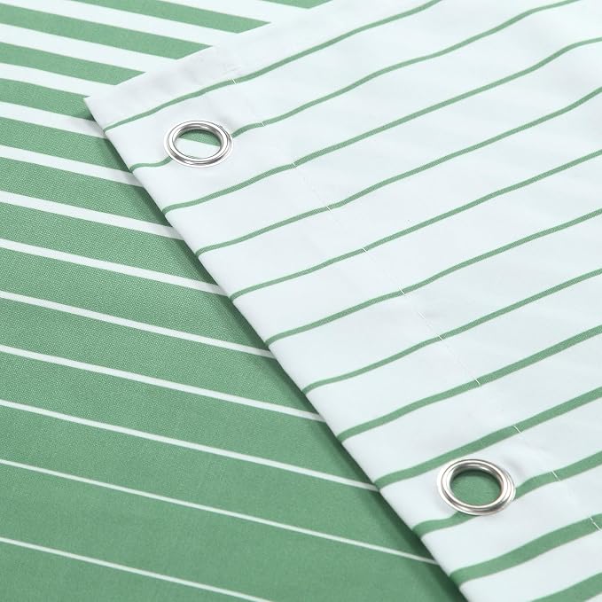 90 Inch Green Shower Curtain, Extra Long Sage Green and White Gradient Vertical - Image 4