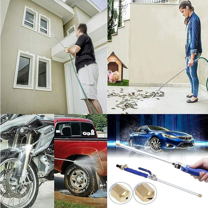 High Pressure Power Washer Attachment Wand, Hydro Jet Water Hose Nozzle - Image 5