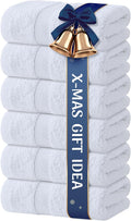 White Hand Towels Set for Bathroom, 6 Pack by WhiteClassic