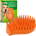 GoPets Curry Comb Bath Brush for Cleaning & Grooming, Silicone Shampoo Scrubber by GoPets