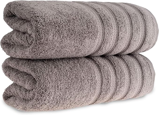 HALLEY Turkish 2 Pack Premium Bath Towels 650 GSM Highly Absorbent Super Soft - Image 3