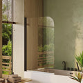 32" W x 55" H Frameless Bathtub Shower Door, 1/4" Tempered Glass Panel by IDEALHOUSE