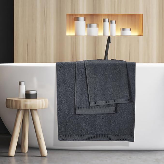 Cotton 2 Pack Oversized Bath Towel Set 28x55 inches, Large Bath Towels - Image 5