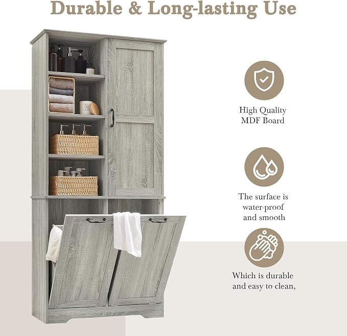Favfurish 68" Tall Bathroom Storage Cabinet - Image 5