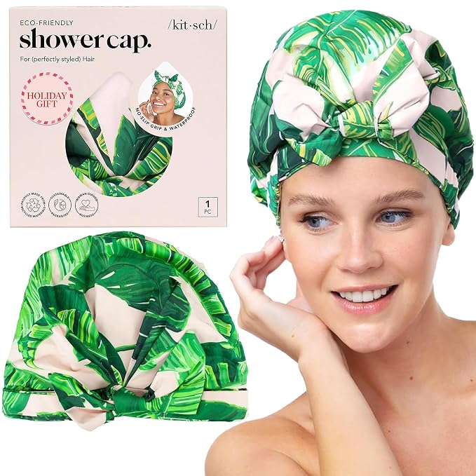 Kitsch Luxury Shower Caps for Women Reusable Waterproof by Kitsch