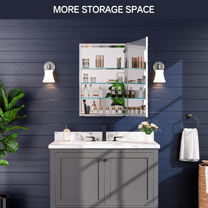 Medicine Cabinet 20" x 30", Bathroom Medicine Cabinet - Image 5