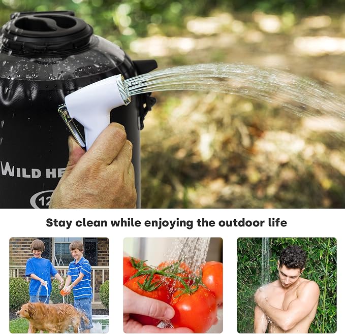 WILD HEART Camping Shower 22L/ 12L Portable Shower - Image 6