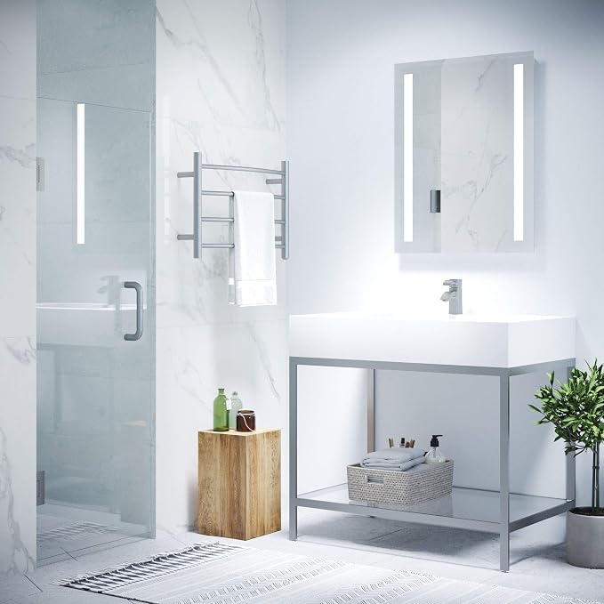 ANZZI 70" x 24" Frameless Shower Door in Brushed Nickel, Water Repellent Glass - Image 2