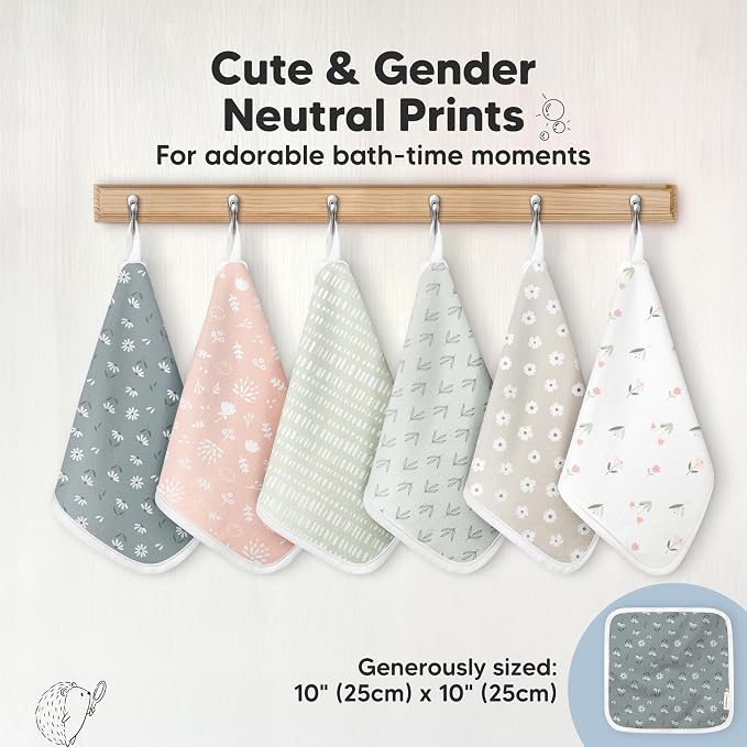 6-Pack Cotton Baby Washcloths for Newborn - Image 7