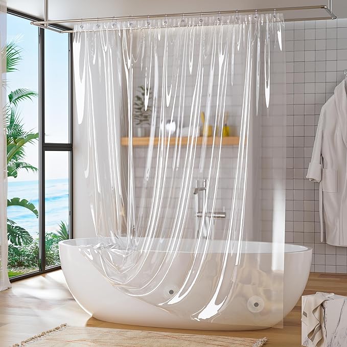 Titanker Clear Shower Curtain Liner Plastic Long Shower Liner 72 x 78 PEVA - Image 3