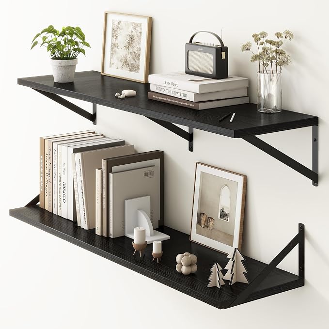Fun Memories 40 Inch Floating Shelves, 10 Inch Deep Wall Shelf, 40 x 10 by FunMemories
