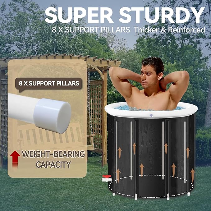 BDL Ice Bath Tub for Athletes, Extra Large Portable Freestanding Bathtub 105 - Image 3