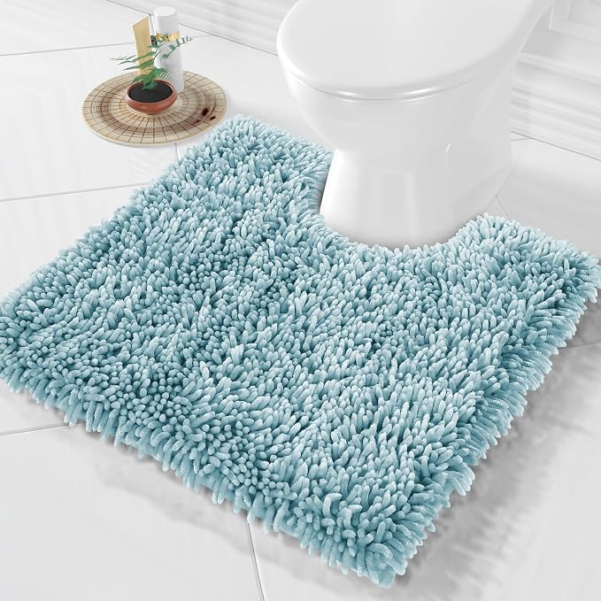 Yimobra Toilet Rugs U Shaped Washable, Extra Thick Soft Absorbent Chenille by Yimobra
