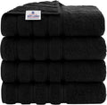 American Soft Linen Luxury 4 Piece Bath Towel Set, 600 GSM 100% Cotton Turkish by AmericanSoftLinen