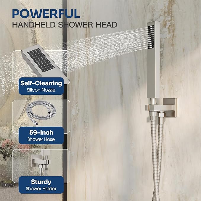 Ceiling Mount Shower System, Shower Faucet Set - Image 4