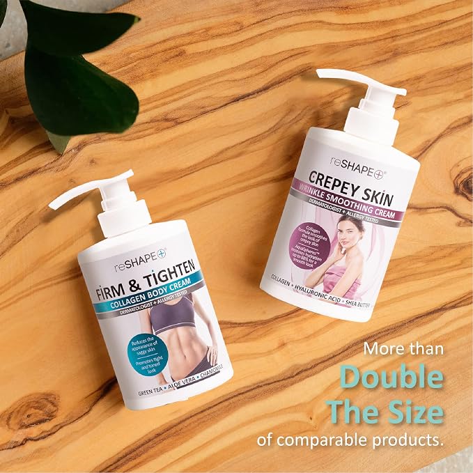Reshape Collagen Body Cream + Crepey Skin Treatment Lotion Moisturizer Skin - Image 4