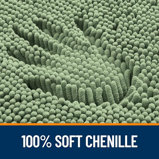 OLANLY Toilet Rugs U-Shaped 20x20, Extra Soft Absorbent Chenille Contour - Image 3