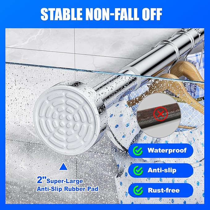 Ausemku Shower Curtain Rod Tension - Image 2