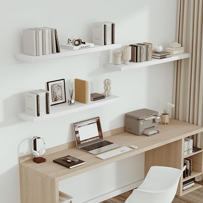 Vivelove Single Floating Shelves 48 Inches, 48 x 10 inch Deep x 1.8 in Thick - Image 6