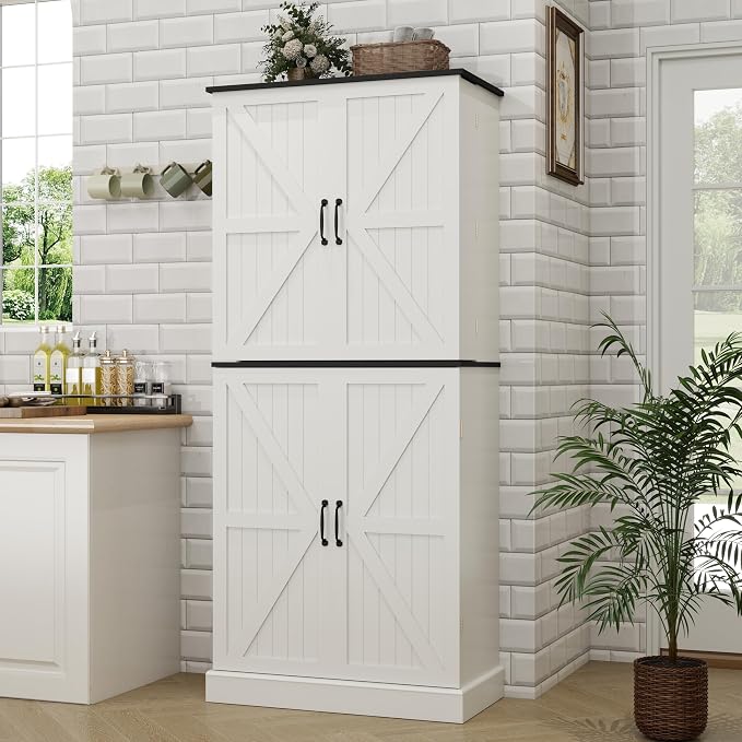 72" Tall Storage Cabinet, 31.5" Wide Freestanding Storage Cabinet - Image 8