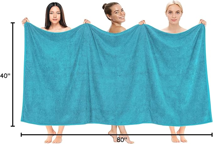 Cotton Paradise 100% Cotton 40x80 Oversized Bath Sheet, Extra Large Turkish - Image 9