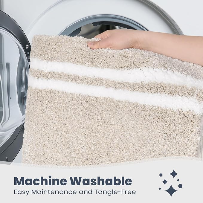 PURRUGS Bathroom Rug Non-Slip Machine Washable 30" x 60", Super Absorbent and - Image 6
