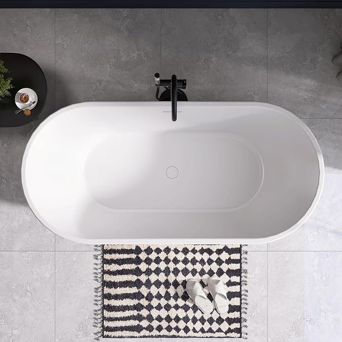67" Acrylic Free Standing Tub, Stand Alone Tub, Freestanding Bathtub, Soaking - Image 3