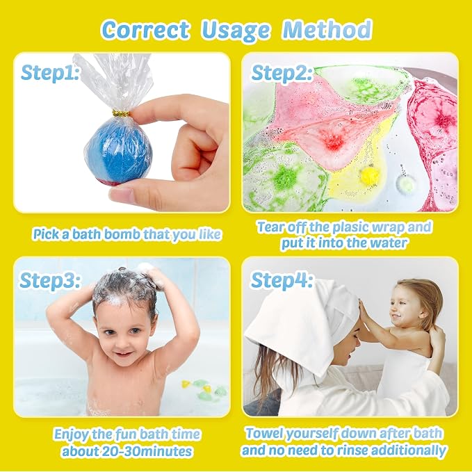 Bath Bombs for Kids with Toy Inside, Perfect Handmade Birthday, for Boys and - Image 7