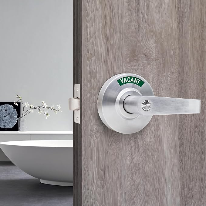 MARIE Commercial Door Handle for Bathroom Privacy, Vacant Occupied & Commercial - Image 7
