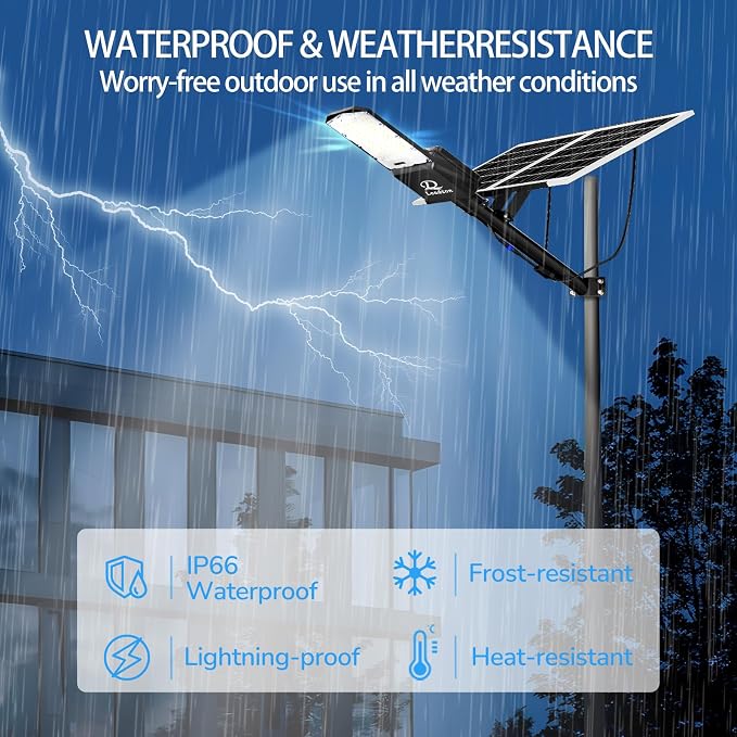 10800w Solar Street Lights Outdoor Waterproof Black, 650000LM Super Bright LED - Image 5